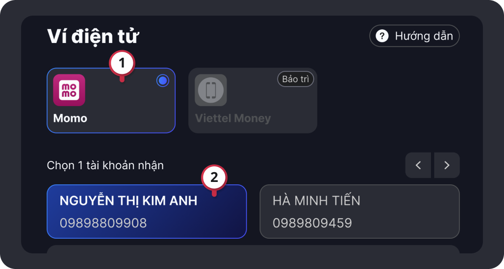 deposit ewallet instruct step 1