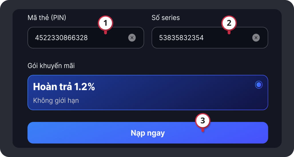 deposit phonecard instruct step 2